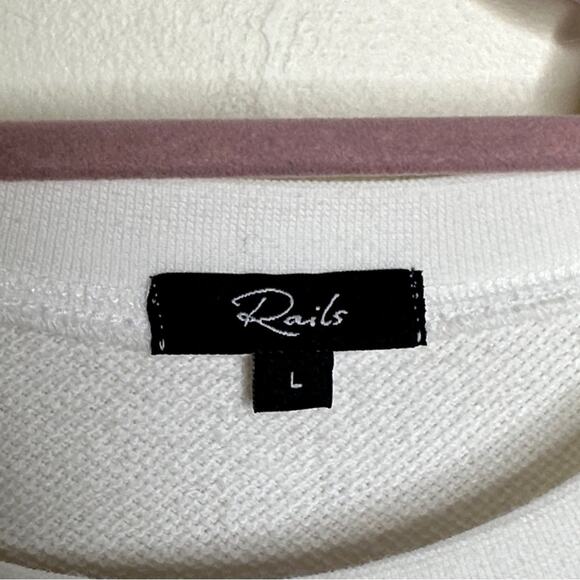 RAILS Alice Eyelet Embroidered Sweatshirt White {SS51} - Picture 7 of 8